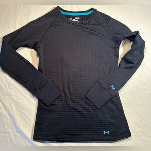 Under Armour Base 4.0 Black Crew Neck Base Layer Cold Gear Fitted Women’s Medium